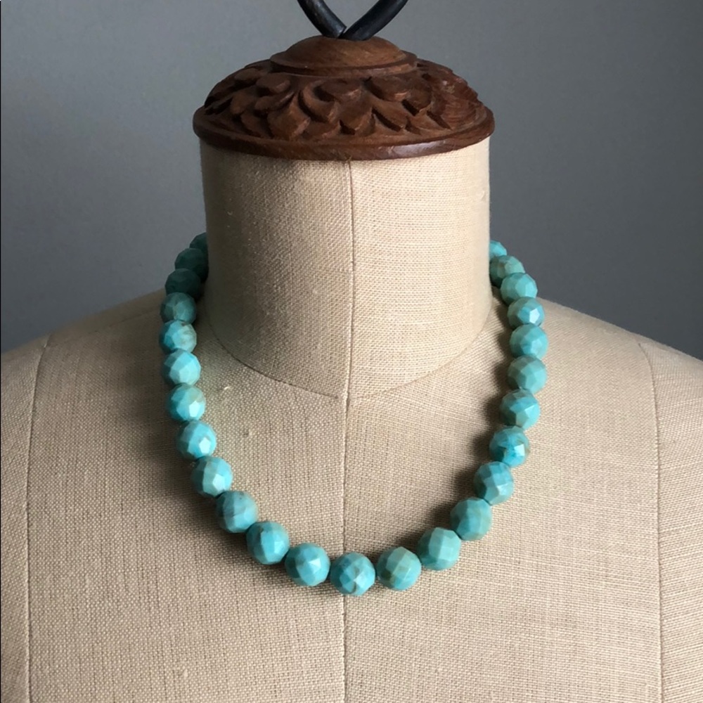 Costume Faceted Turquoise Necklace